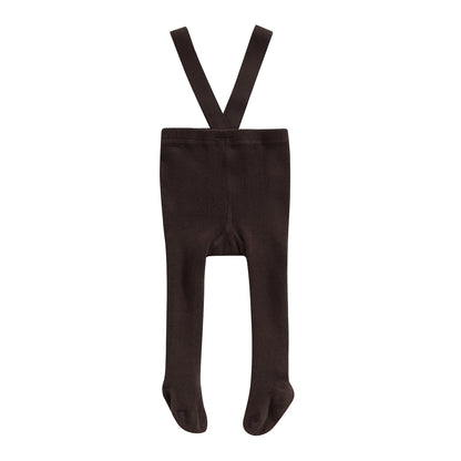 Wholesale Babys Cotton Suspender Pantyhose Infants Baby Girls Boys Cute Solid Color High Waist Bandage Overall Leggings Tights