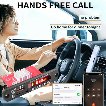 60W 120W Amplifier DC 12V MP3 Decoder Board Calling Recording Bluetooth 5.0 Car MP3 Player USB Module FM With Remote Control