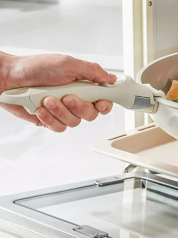 Removable Handle Removable Pan Pot Handle Detachable Replacement Clip Hand Grip Portable Cookware Grip for All Cookware