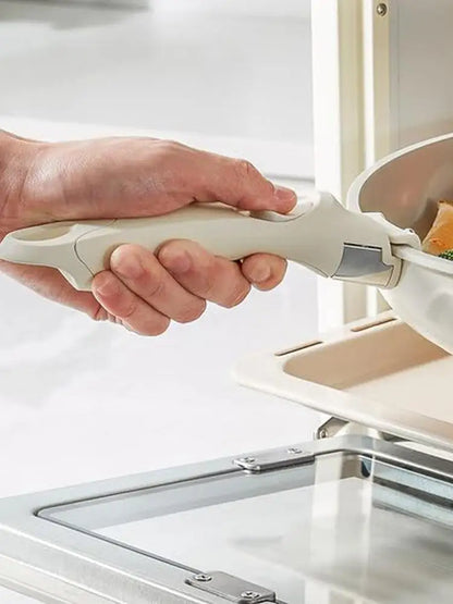 Removable Handle Removable Pan Pot Handle Detachable Replacement Clip Hand Grip Portable Cookware Grip for All Cookware