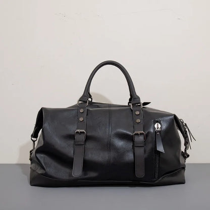 2025 New Men Travel Totes Crossbody Shoulder Bags Large Capacity Handbag Fashion Top-Handle Bag Waterproof PU Leather Laptop Bag