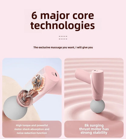 New Portable Mini Fascia Gun Multi-Stage Massage Gun Muscle Relaxation Massage Equipment Portable Vibration Massager