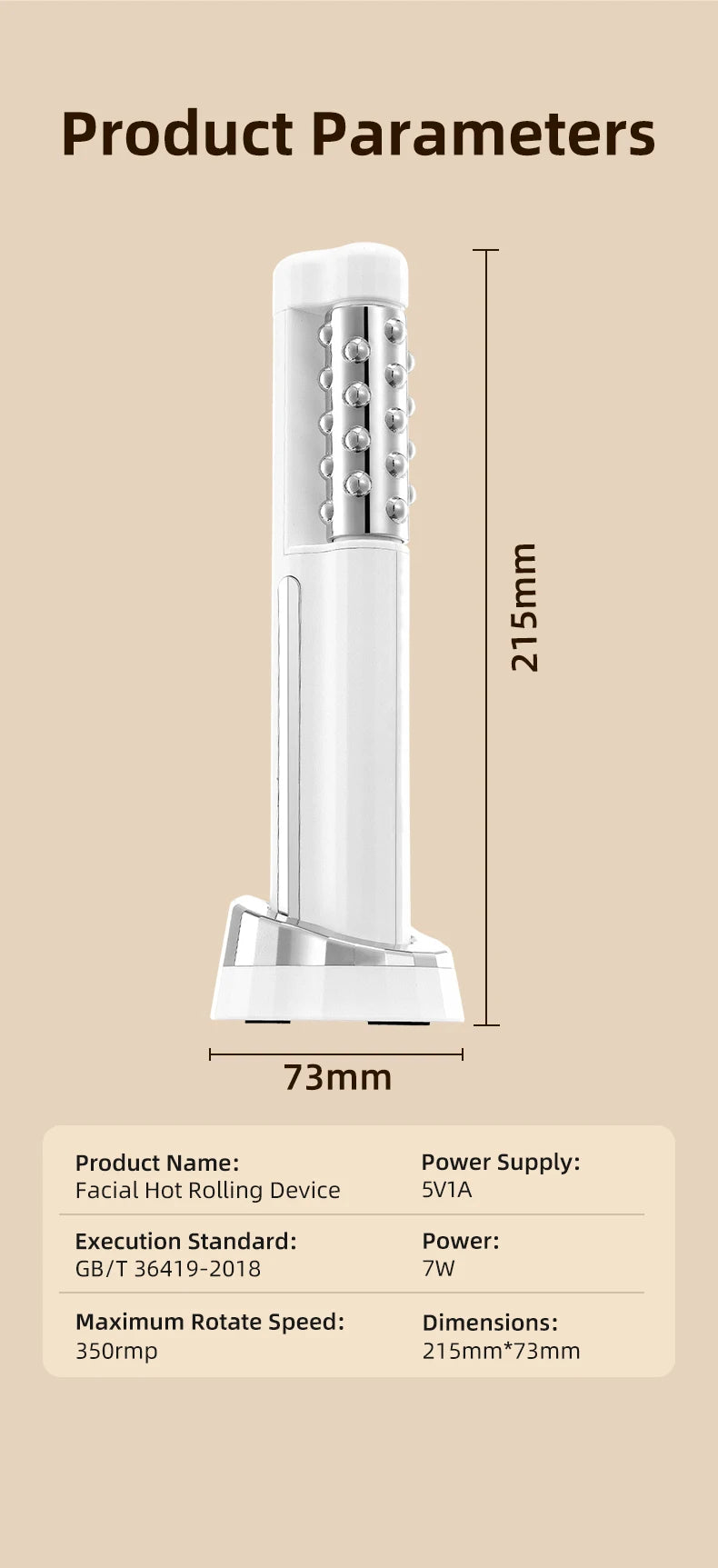 2025 Newest Facial Roller Machine Rotation EMS Heating Skin rejuvenation Facial Lifting Tighten Portable Beauty Machine