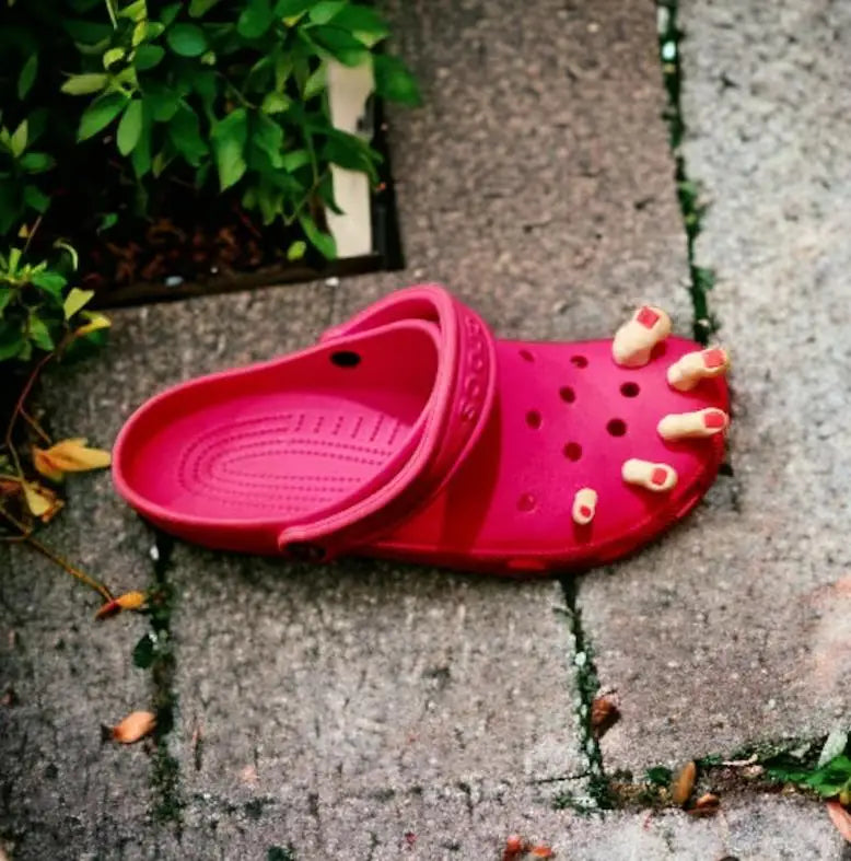 Funny Toes Charms set of 5 for Crocs Comedy Accessories  Release Your Toes Friends Gift