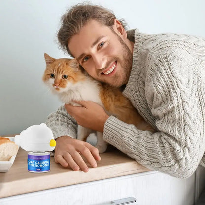 Pet Pheromones Calming Diffuser 30-Day Refill Calming Spray for Cat Dog Calm Relaxing Pets Pheromone Plug-In Relaxants Start Kit