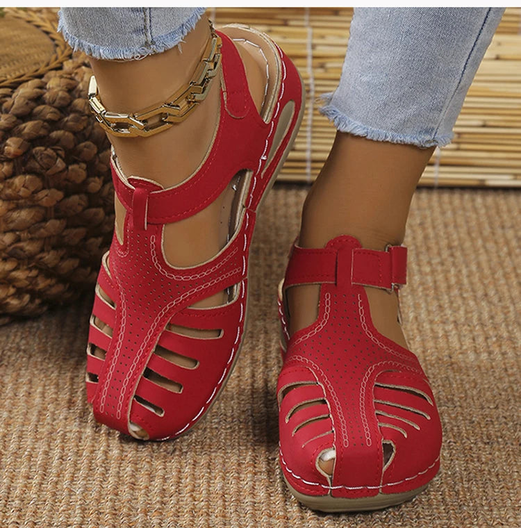 Sandals Shoes Women Summer Soft Women's Sandals Retro Shoes Woman Wedge Women's Shoes Breathable Footwear Female Sandal Women