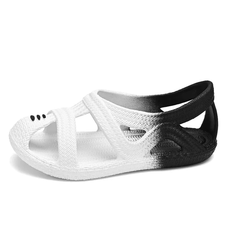 Sandalias Hombre Verano Sandals Men's New Summer Non-Slip Anti-Odor Hollow Breathable Outdoor Casual Flat Beach Shoes