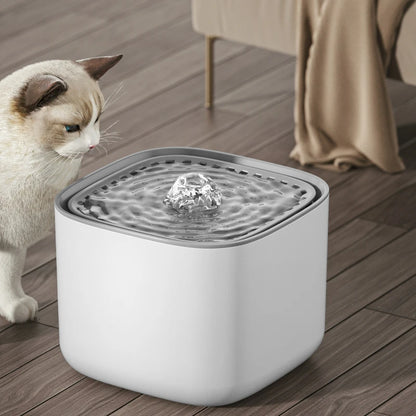 Automatic Cat Water Fountain, Large Capacity, Electric Fountain for Cats, Mute Pump, Drinking Dispenser, 3L