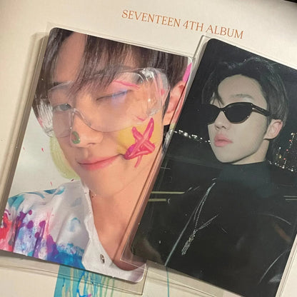 50pcs Card Sleeves Popcorn Card Film Card Set Card Set Transparent Hard Photo Card Holographic Protective Film Album Binder