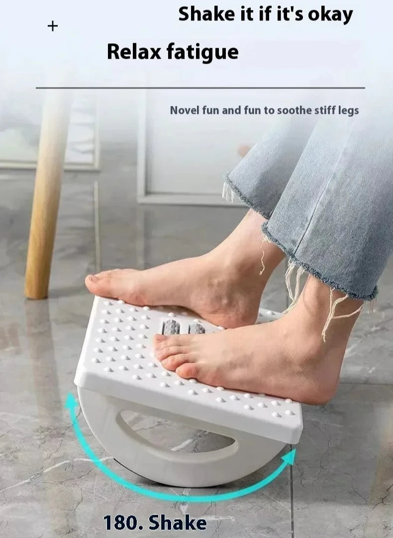 Office foot pedals, placed under the desk, can swing 180 degrees to activate the feet and relieve leg stiffness