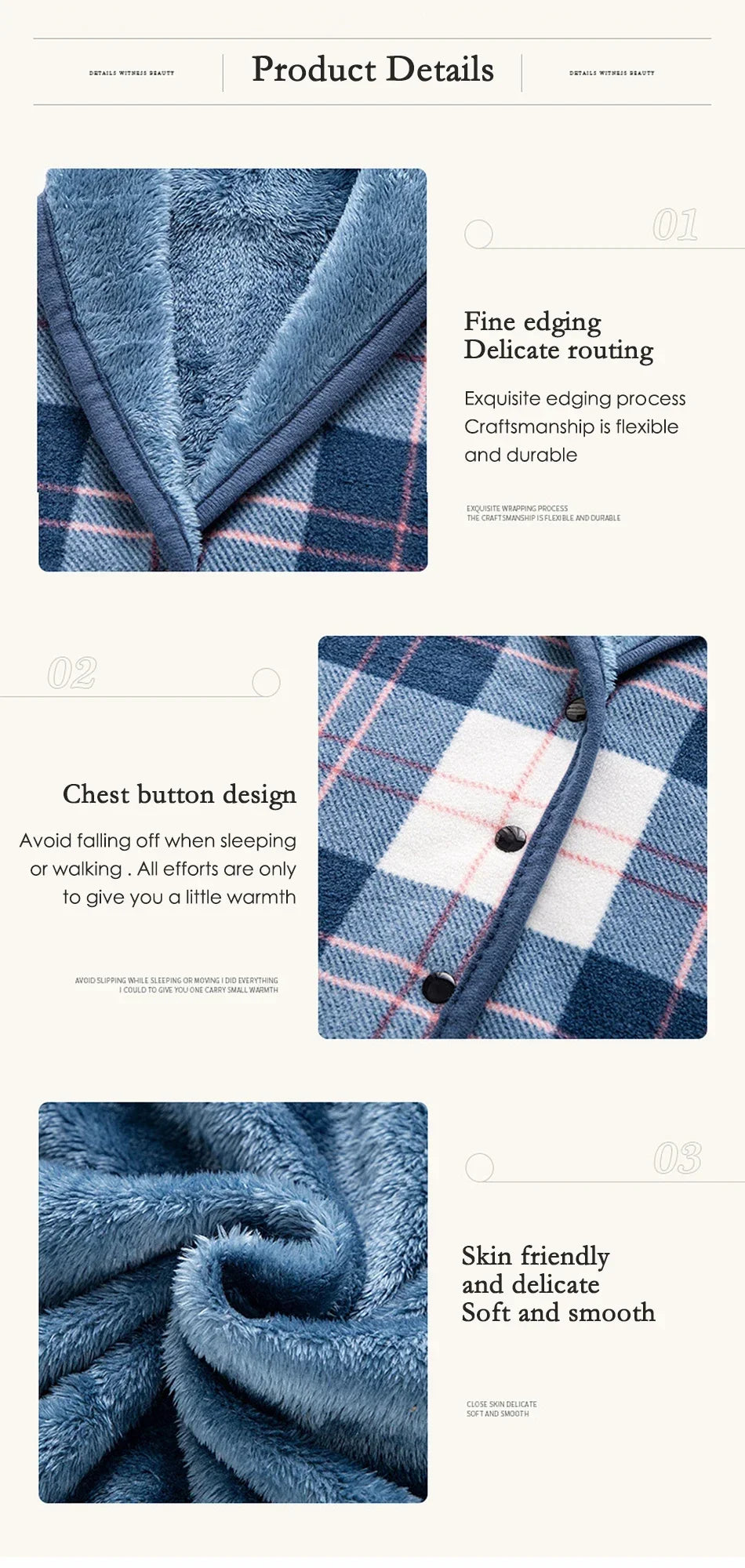 Thick Plaid Blanket Warm Winter Wearable Blanket Adults Office Travel Soft Fleece Throw Blankets With Button Home Shawl