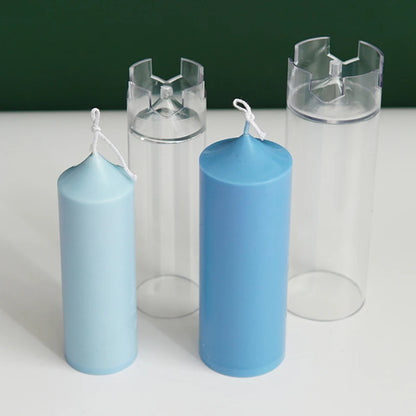 Spire Cylindrical Plastic Candle Mold DIY Geometric Conjoined Church Top Candles Making Supplies DIY Retro Church Wedding Decor