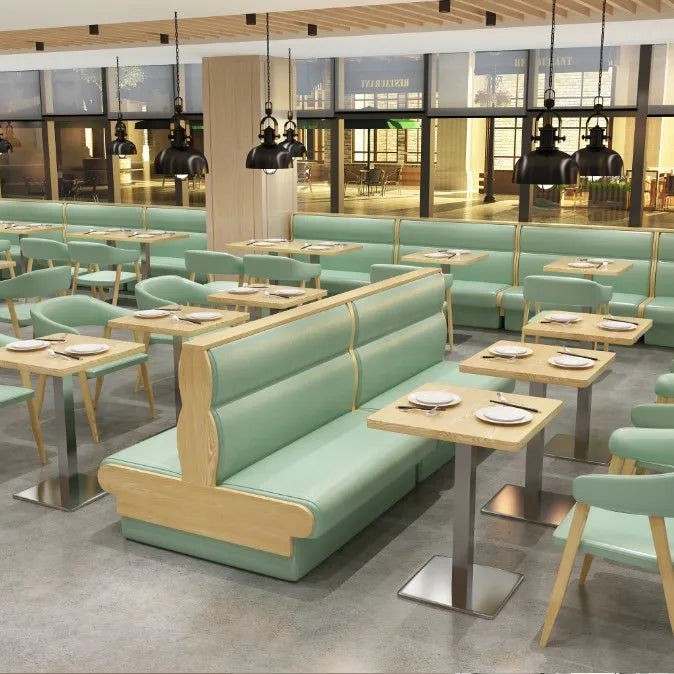 Commercial Dining Furniture Leather Single Restaurant Cafe American Design Booth Sofa