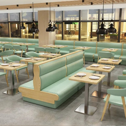 Commercial Dining Furniture Leather Single Restaurant Cafe American Design Booth Sofa
