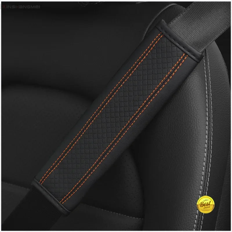 Car accessories seat belt PU Leather Safety Belt Shoulder Cover Breathable Protection Seat Belt Padding Pad Auto Interior Access