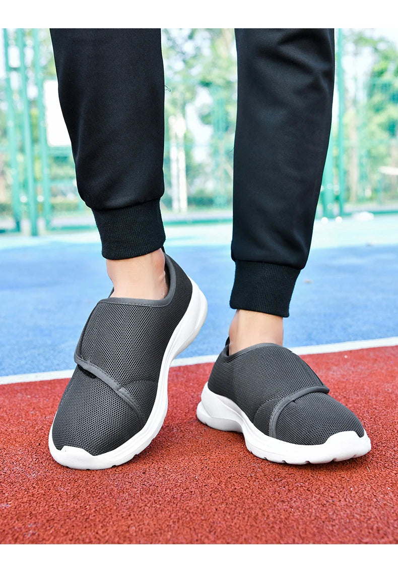 Diabetic Shoes for Men Wide Width Walking Shoes Slip-On Orthopedic Shoes for Swollen Feet Foot Pain Relief Cushion Sneakers