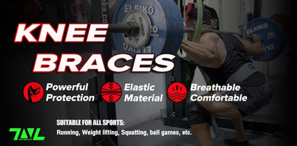 Knee Pads Sports Elastic Wrap Kneepad Support for Gym FitnessSquats Exercise Knees Protect  & Elbow Pads Braces【1PC】