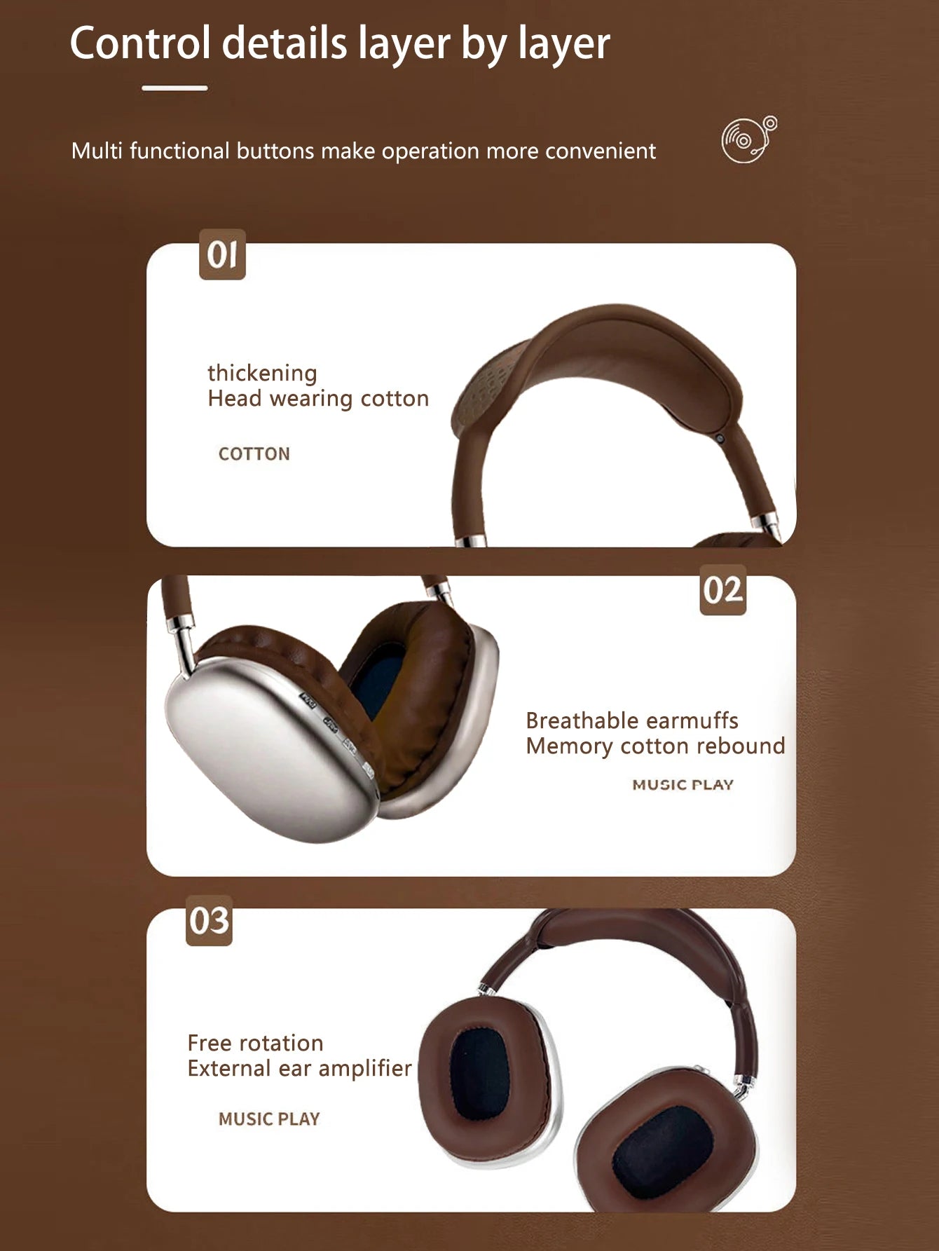 Headset wireless headset, long range, office listening headset, gaming game wireless headset