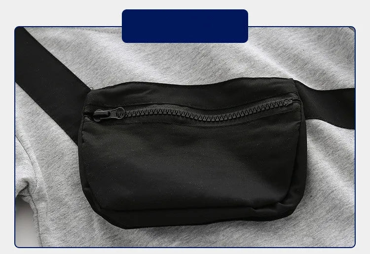 New Baby Boy Clothes Fall Kids Cotton Sweatshirt Messenger Bag Hoodies Pullovers Tee Bebe Boy Long Sleeve T Shirts Children Tops