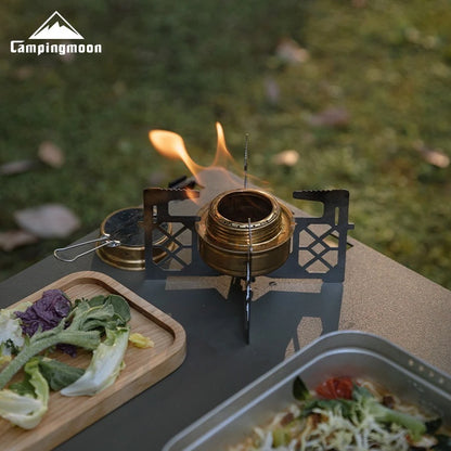 CAMPINGMOON AS-1/AS-ST Outdoor Small Picnic Equipment Alcohol Stove Brass Stove Liquid Alcohol Stove Head Portable Stove