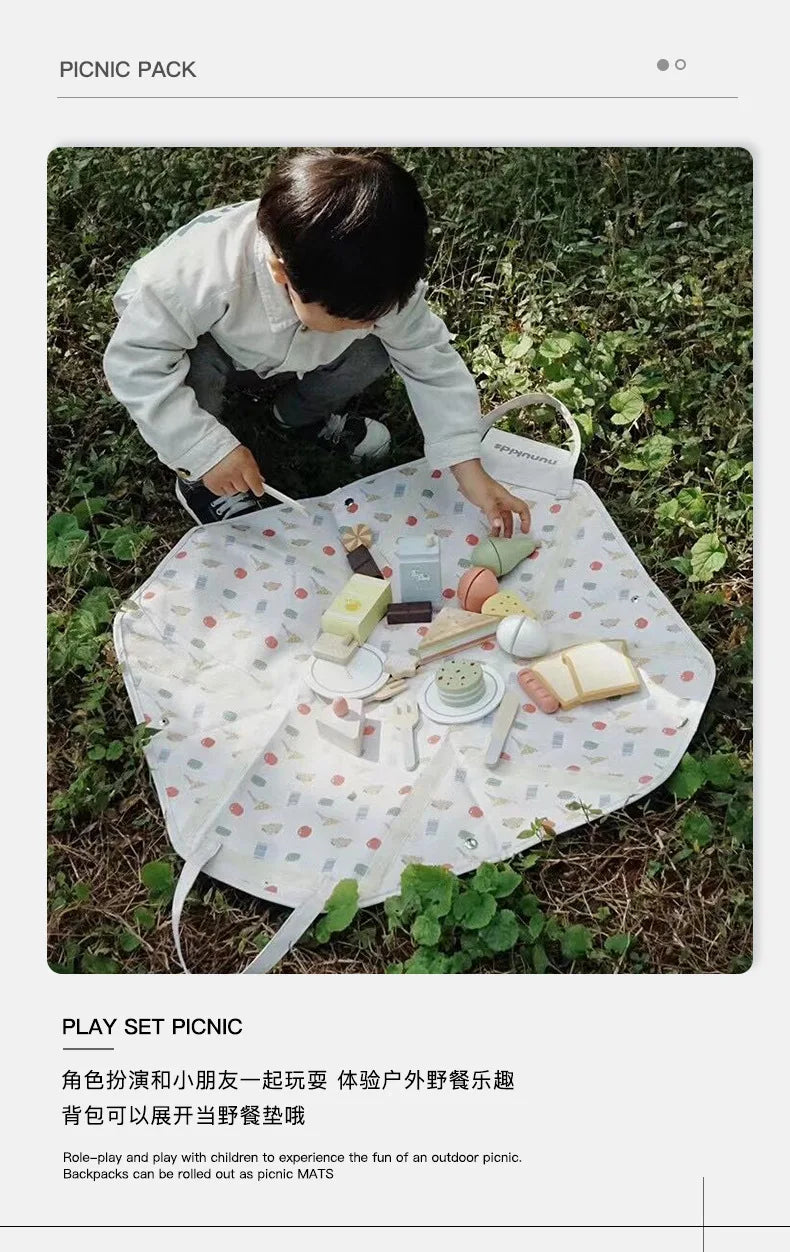 Educational Toys Simulation Medical Tool Medical Storage Bag Nurse Accessories Set Toy Gift for Kids Wooden Pretend Play Doctor