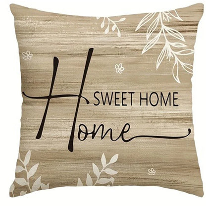 Funda de almohada decorativa para el hogar, diseño de patrón de pájaro, flor y planta, suave y cómoda, funda de cojín para