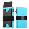 Custom Aluminum RFID Blocking Wallet Anti-Theft Credit Card Holder Fashion Leather ID Badge Decorative Metal Business