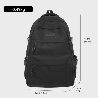 Schoolbag Unisex New Japanese Simple High School Student Junior High School Student Large-Capacity Backpack