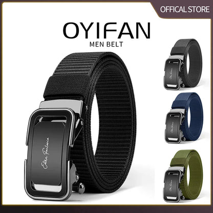 Men's Belt Jeans Belt for Men Tactical Belt Nylon Belt Metal Buckle Automatic Belt Casual Style
