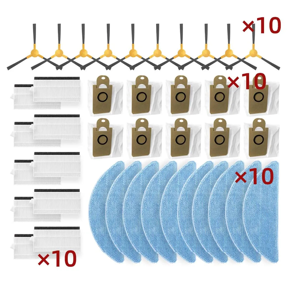 Compatible For ABIR R30 Side Brush Hepa Filter Mop Cloths Rag Dust Bag Robot Vacuums Spare Part Accessory Replacement