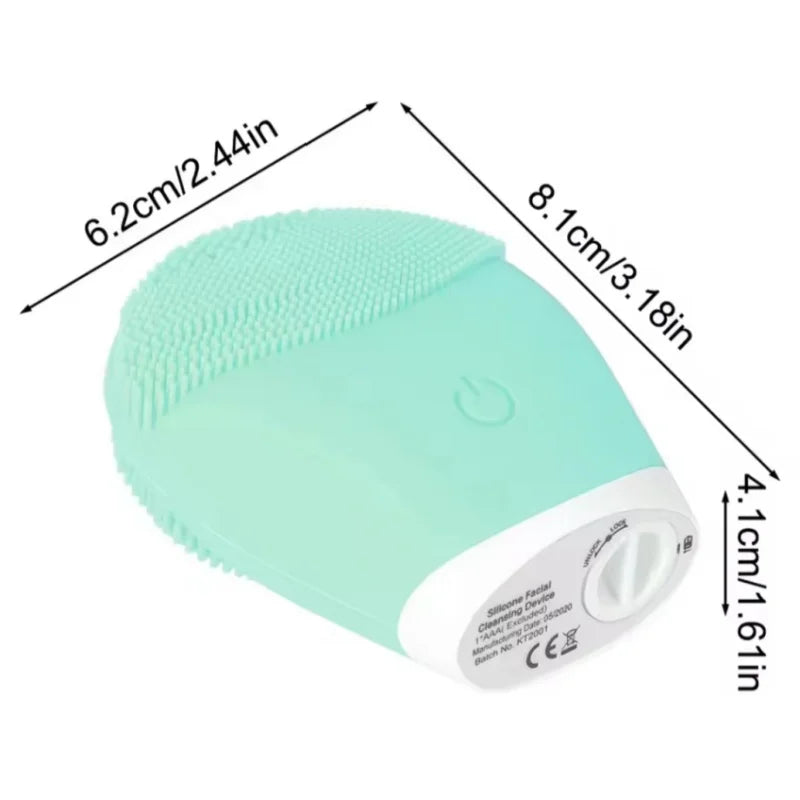 Electric Silicone Facial Cleanser Massager Skincare Massage Tool Beauty Machine Vibration Cleaning Of Pores Self Provided Batter
