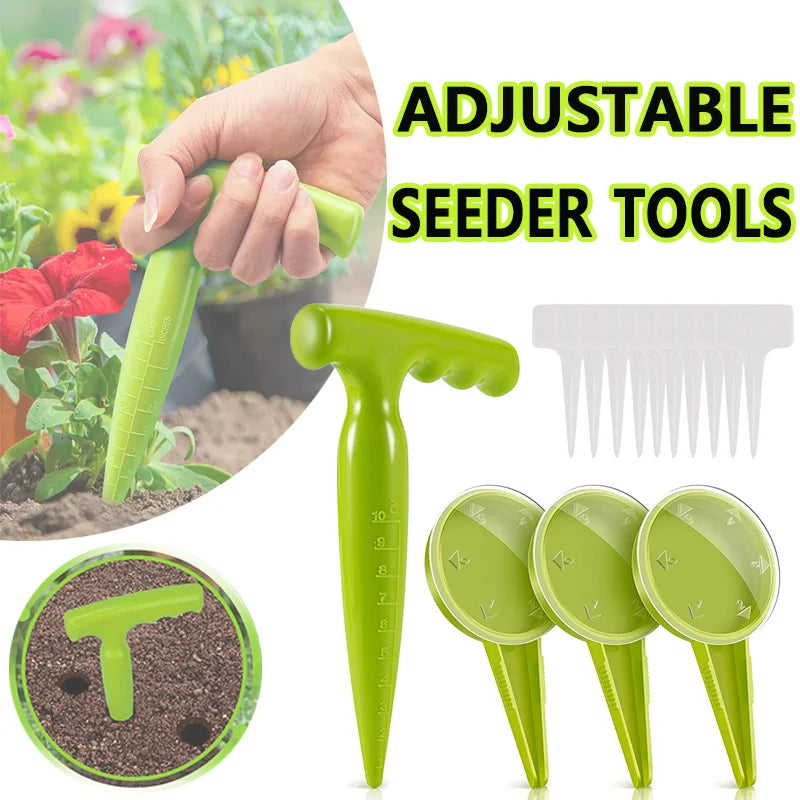Garden Seeder Set Gardening Sower Household Manual  Multifunction Adjustable Gardening Tools Plant Seeding Dispenser Accessories