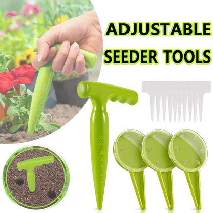 Garden Seeder Set Gardening Sower Household Manual  Multifunction Adjustable Gardening Tools Plant Seeding Dispenser Accessories