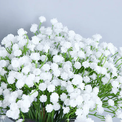 White Babys Breath Flowers Artificial White Fake Flowers Gypsophila DIY Floral Bouquets Arrangement Wedding Home Decor