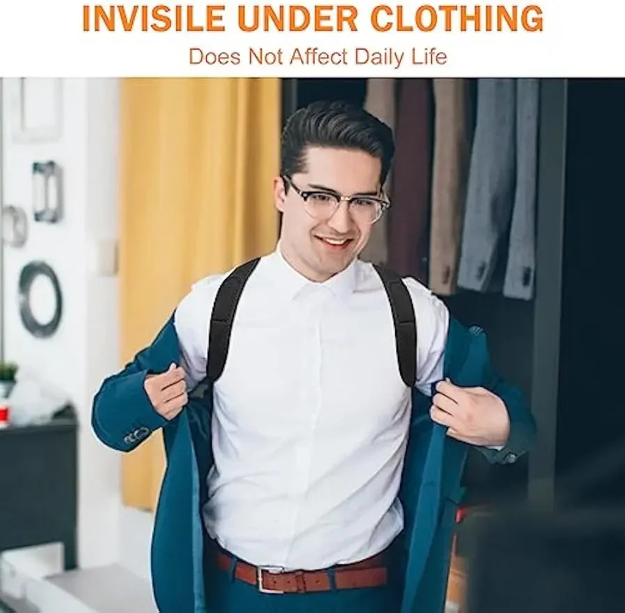 1 Pc Adjustable Posture Corrector With Breathable Upper Back Support Relieves Neck Shoulder And Back Pain Hunchback Correction