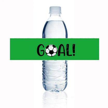 10/20/30Pcs Sports Soccer Water Bottle Labels Personalized Kids Party Stickers Birthday Party Decoration For Kids