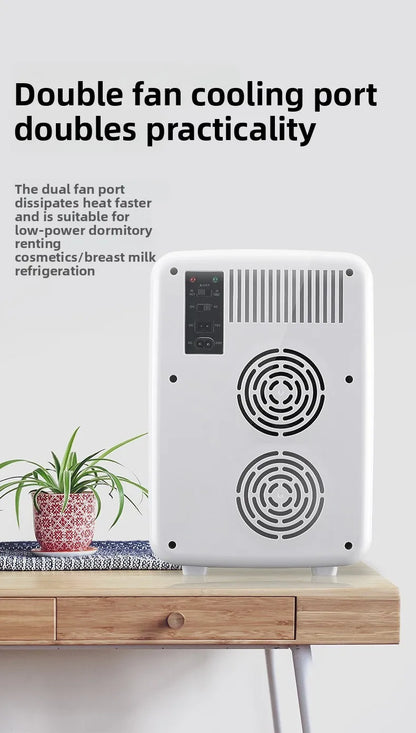 12V/220V Dual-Power Car Fridge Freezer, 12L Compact Refrigerator for Home/Office/Truck, Fast Cooling, Energy-Efficient