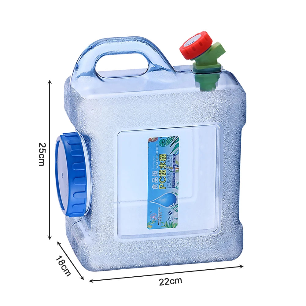 8 L Water Container with Faucet Water Carrier Canister Large Capacity Water Bottle Water Can Bucket Food Grade Water Container