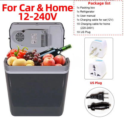 24L Car Refrigerator 12V 220V Heat Cool Mini Electric Equipment For Cars Compressor Box  Fridge Electric Devices Nest Freezer