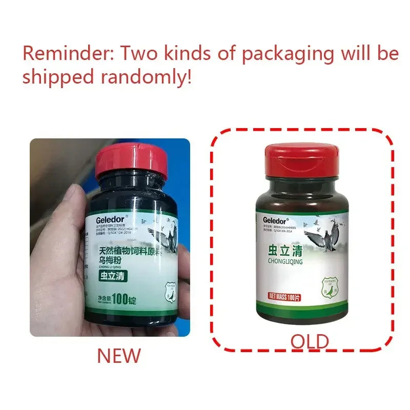 NEW Pigeon body deworming 100 tablets roundworm nematode arthropod coccidia tapeworm nutritional supplements