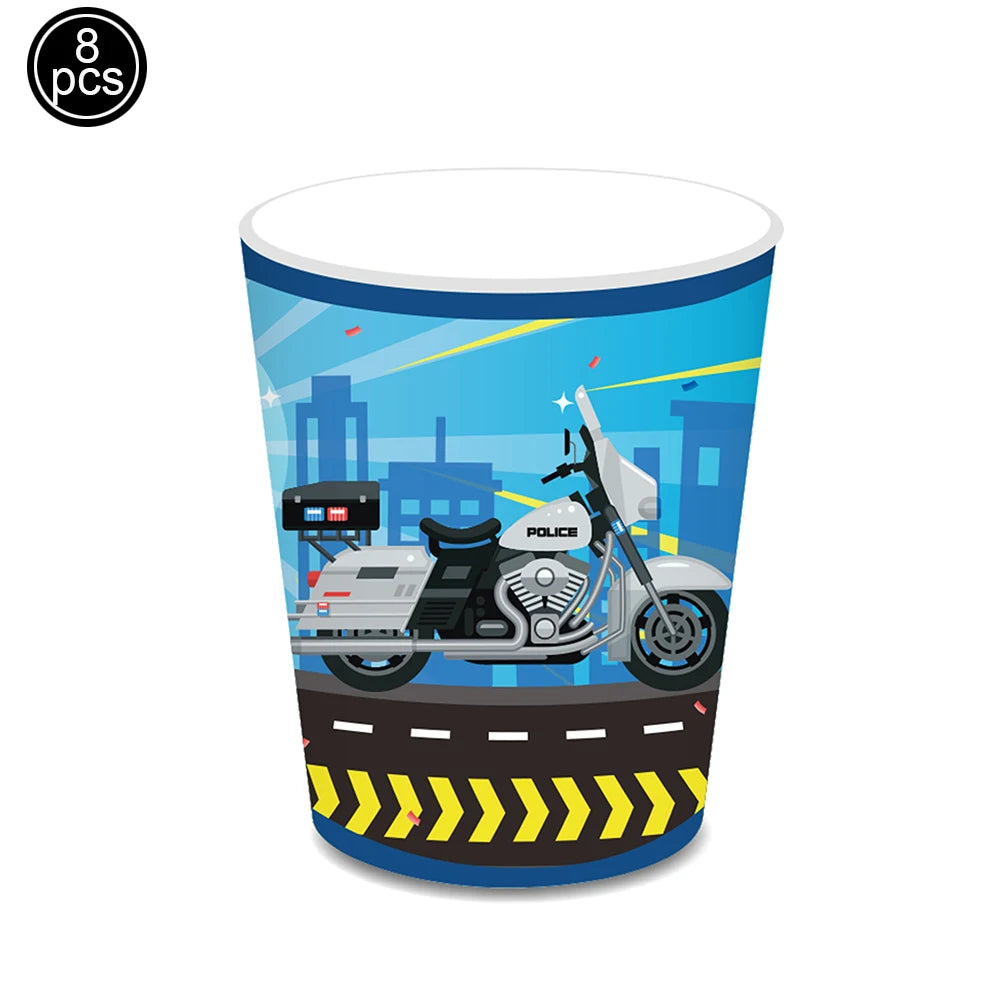 Police Party Birthday Decorations Tableware Police Party Plates Napkins Party Supplies Police Officer Theme Birthday Party Decor