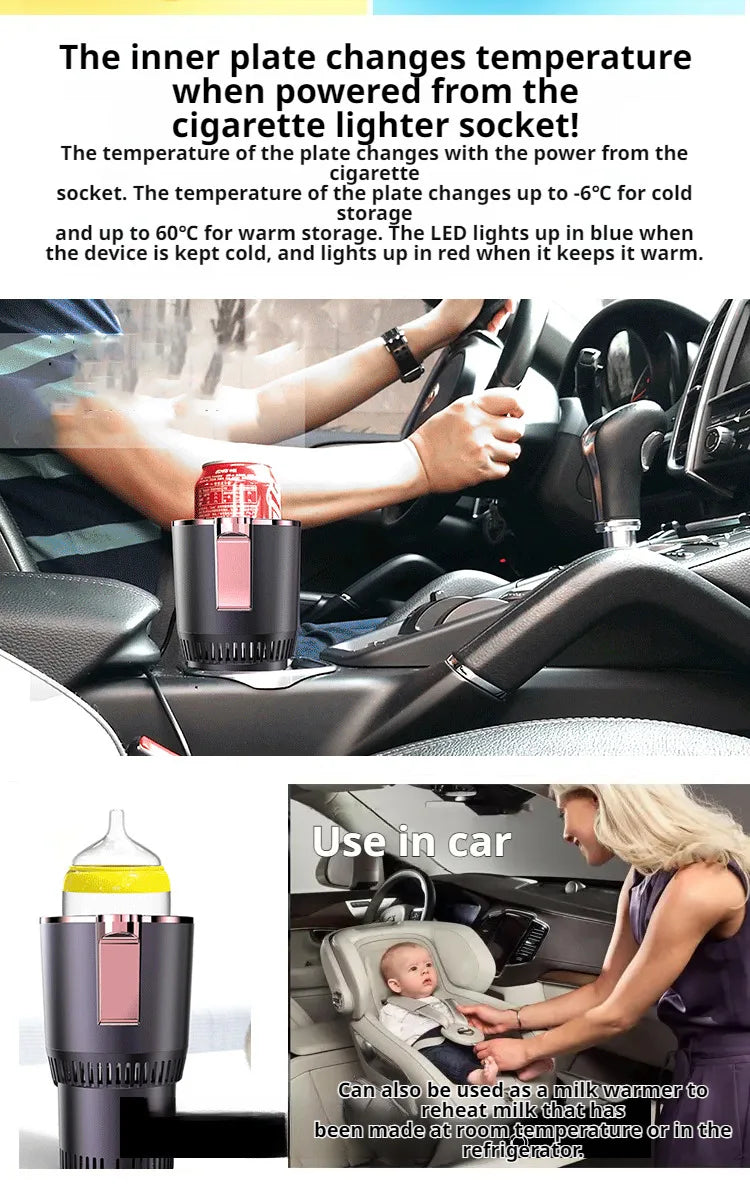 Car Hot Cold Cup Smart Quick Cooling Cup Warm Milk Cup Car Heater Car Hot Cold Cup Heater