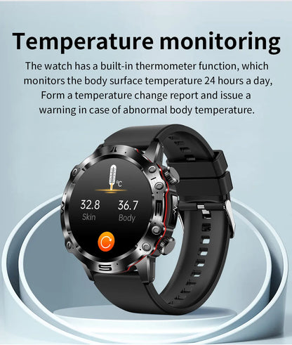 Sapphire 2025New Health managed Smart Watch Health measure Blood Fat Uric Acid Call ECG+PPG blood pressure Health Smartwatch IOS