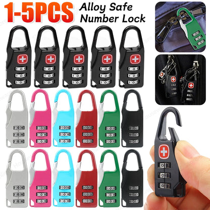 3 Digit Number Combination Pad Lock Padlock Outdoor Waterproof Lock Suitcase Luggage Security Coded Lock Zinc Alloy Code Lock