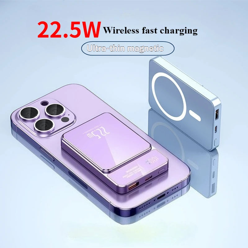 Power Bank 22.5W Magnetic Wireless Portable Chargers 30000mAh Super Fast Charging Powerbank External Battery for Iphone Xiaomi