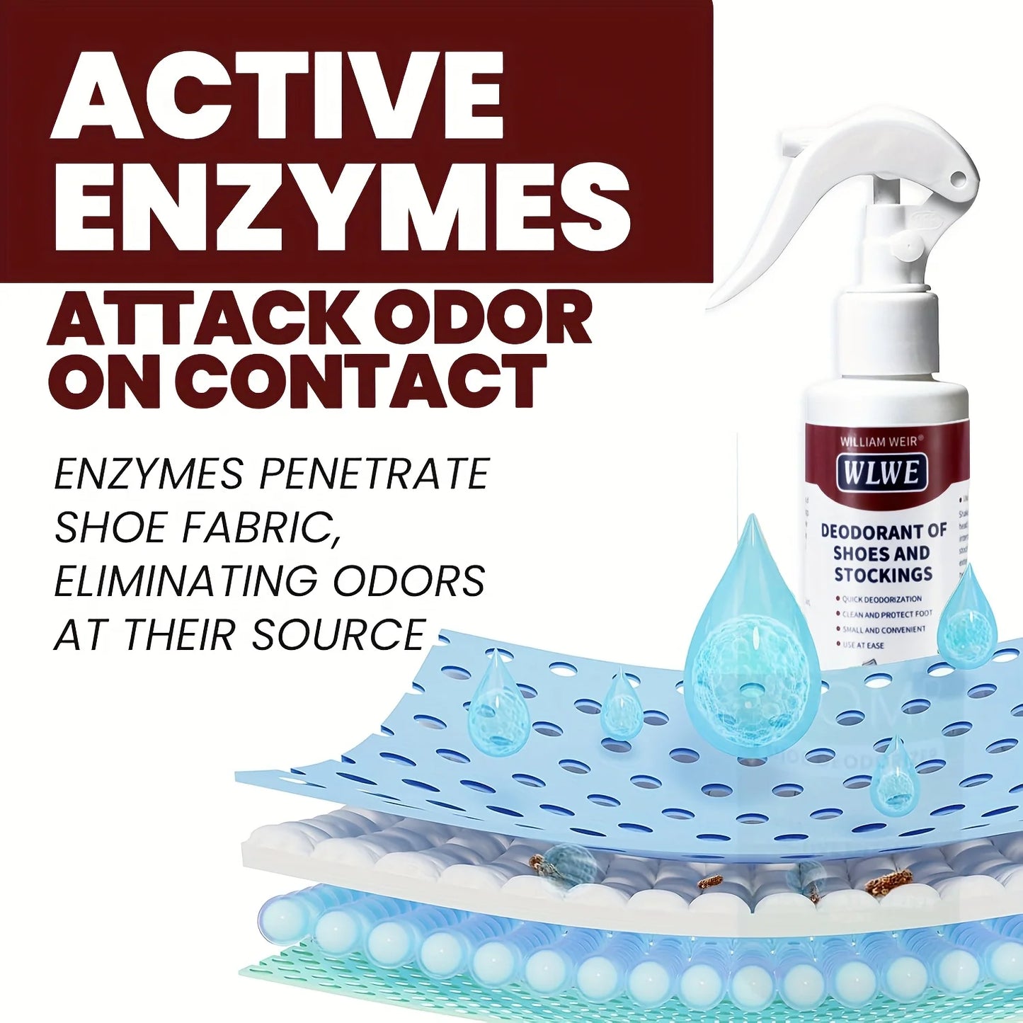 Shoe Socks Deodorizer Spray,Eliminates Bad Odors in Shoes, Socks & Storage Boxes,Shoes Stink Remover Foot Odor Perfume Freshener