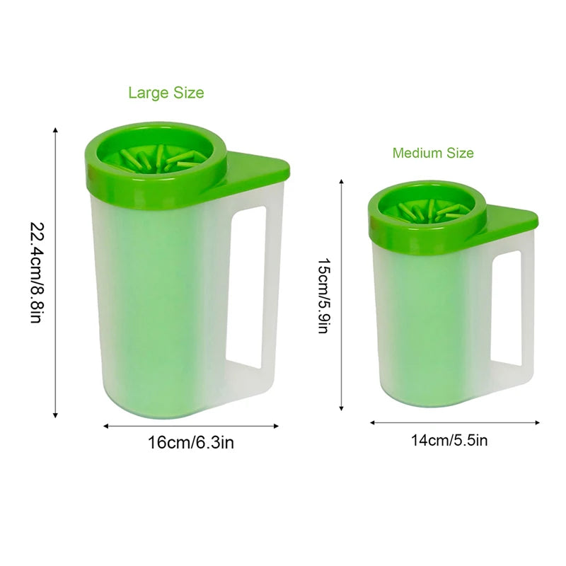 Dog Paw Cleaner All-round Cleaning Dog Paw Washer 8.8×6.3 Inch Muddy Paw Cleaner with Coral Plush Towels Easy to Use Pet Paw