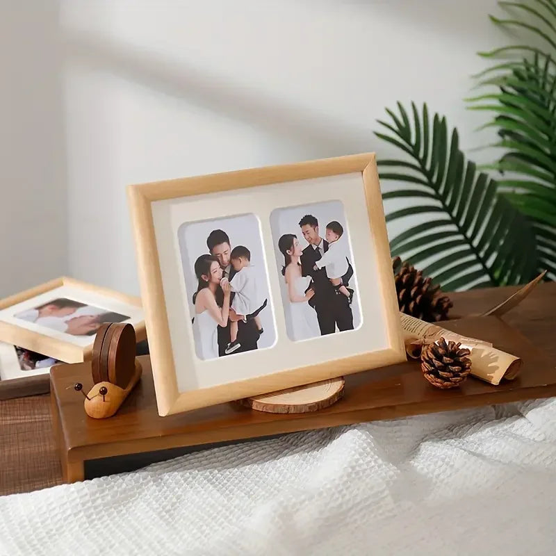 Double/Triple Photo Frame Integrated Desktop Album Set 180 ° Vertical Photo Frame HD Photo Gift Fram