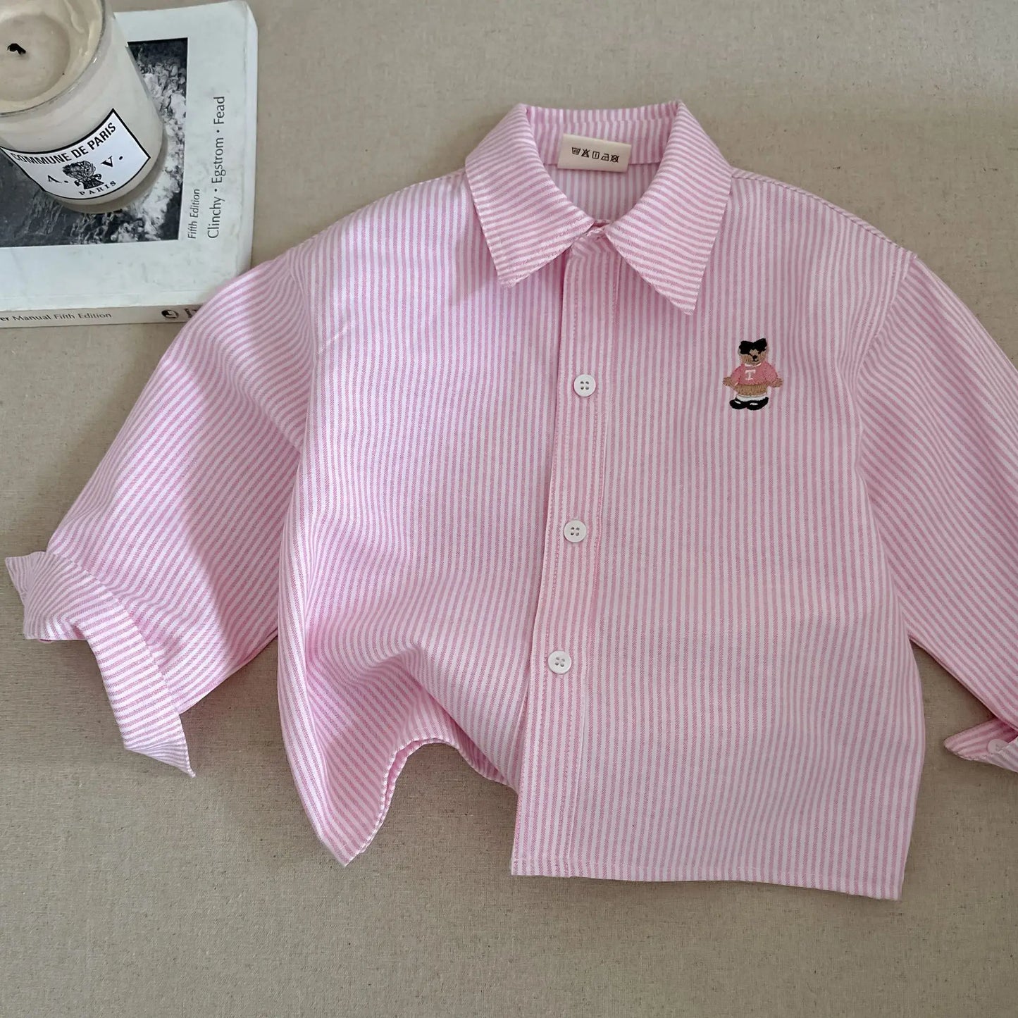 Fashion Baby Girl Boy Cotton Shirt Cartoon Embroidery Infant Toddle Child Spring Autumn Outwear Casual Outfit Baby Clothes 1-10Y