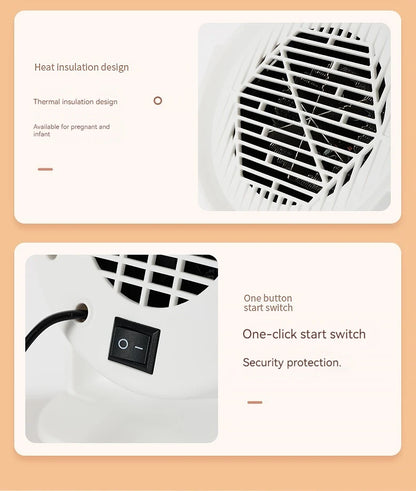 A EU new air heater Cold and warm heater Small electric heater for the home desktop office desktop portable heating fan